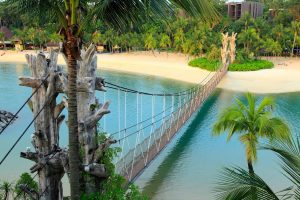 Salah satu sudut pantai indah di Sentosa Island